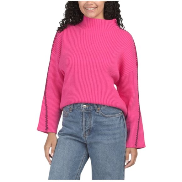 Sugarlips Sweaters - SUGAR LIPS Cole Whipstitch Trim Turtleneck Sweater